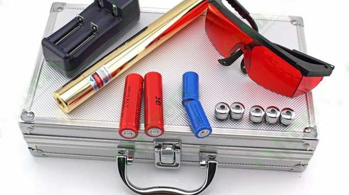 Pointeur Laser 20000mw Bleu Boîtier en Acier Exquise Belle