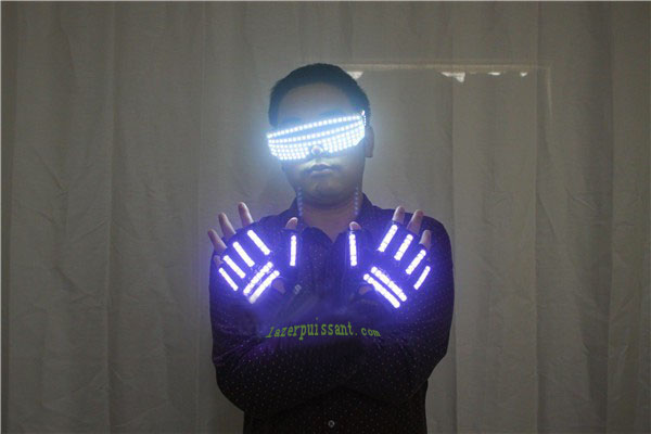 super lumineux LED laser gant