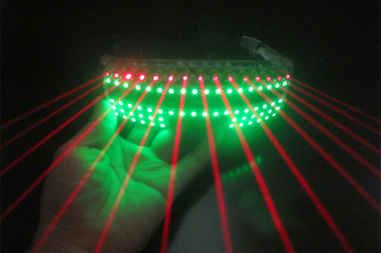  Lunettes Laser  LED Rouge  pour le Club DJ 