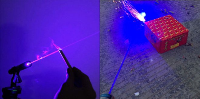 pointeur laser enflammer allumette