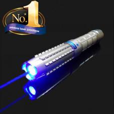 HTPOW pointeur laser bleu 10000mw ultra puissant laser brûlant classe 4 peut enflammer allumette/cigarette/ballon,étanche la vie Meilleures Ventes