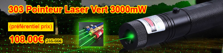 Pointeur laser vert d'étoile/cadeau laser 50mW chez